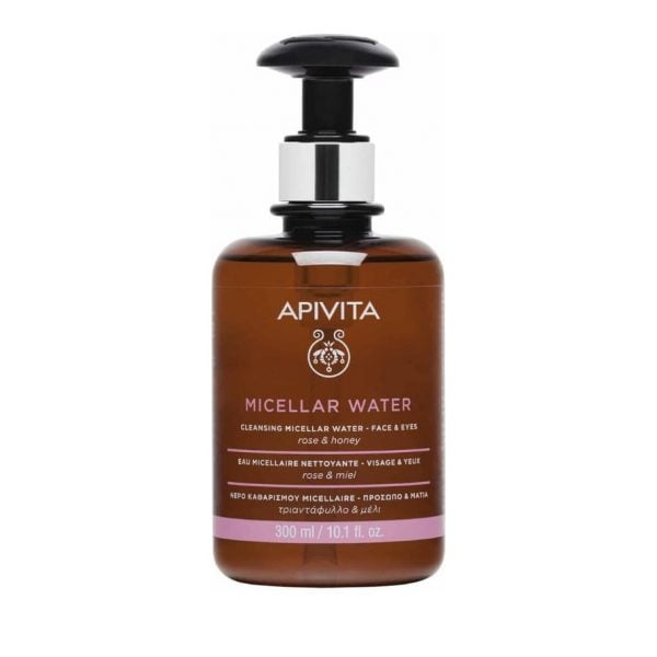 Apivita Cleansing Micellar Water Face and Eyes Rose and Honey 300ml