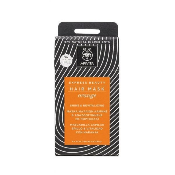 Apivita Express Beauty Hair Mask Orange Shine & Revitalizing 20ML