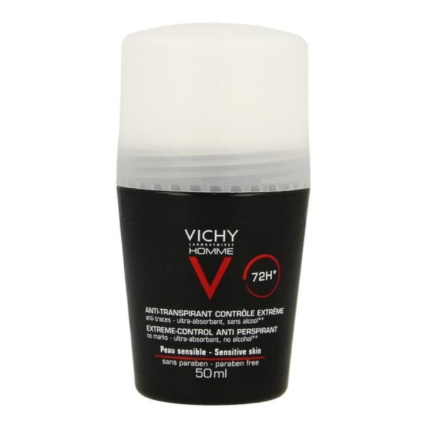 Vichy Homme 72h Deodorant Roll on for extreme anti perspirant 50ml