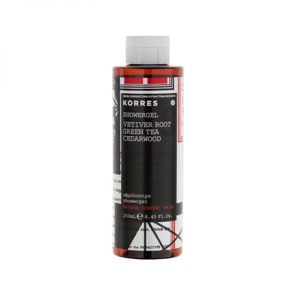 Korres Showergel Vetiver Root / Green Tea / Cedarwood Αφρόλουτρο, 250ml