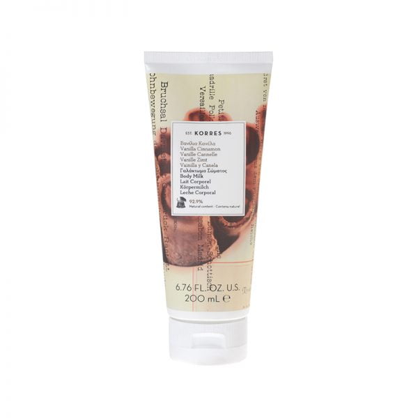 Korres Body Milk Vanilla Cinnamon Ενυδατικό Γαλάκτωμα Σώματος Βανίλια - Κανέλα, 200ml