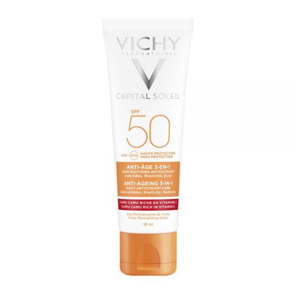 Vichy Ideal Soleil SPF50 Anti-Ageing 3-in-1 Antioxidant Care 50ml