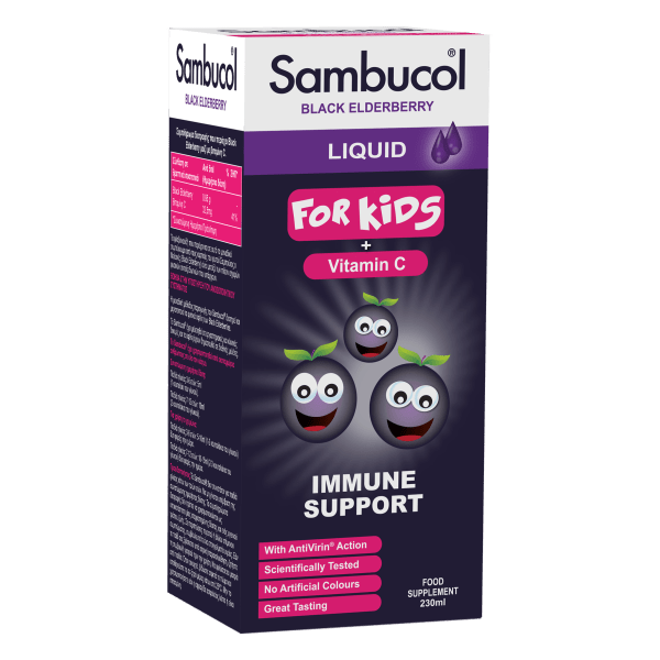 Sambucol Black Elderberry For Kids + Vitamin C 1-12 Years Liquid 230ml