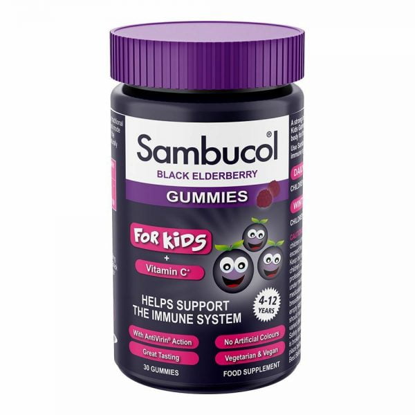 Sambucol Black Elderberry Gummies For Kids + Vitamin C 30 Gummies
