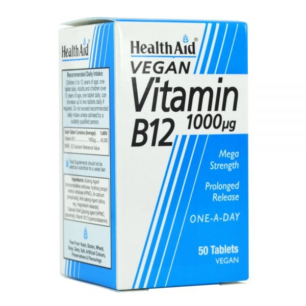 Health Aid Vitamin B12 1000µg 50 Vegan Tablets