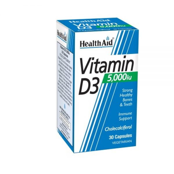 Health Aid Vitamin D3 5000iu 30 Capsules
