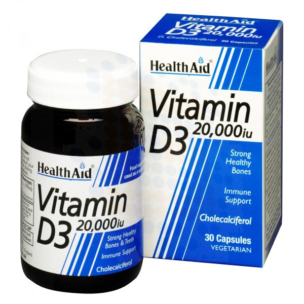 Health Aid Vitamin D3 20000iu 30 Capsules