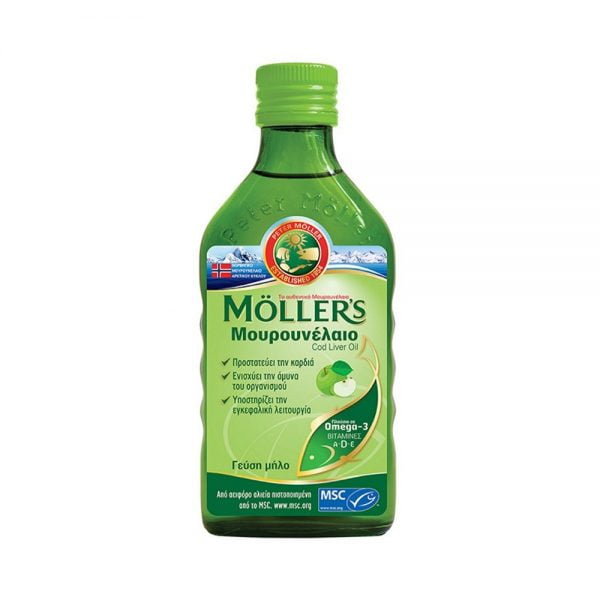 Möller's Cod Liver Oil Apple Flavour 250ml