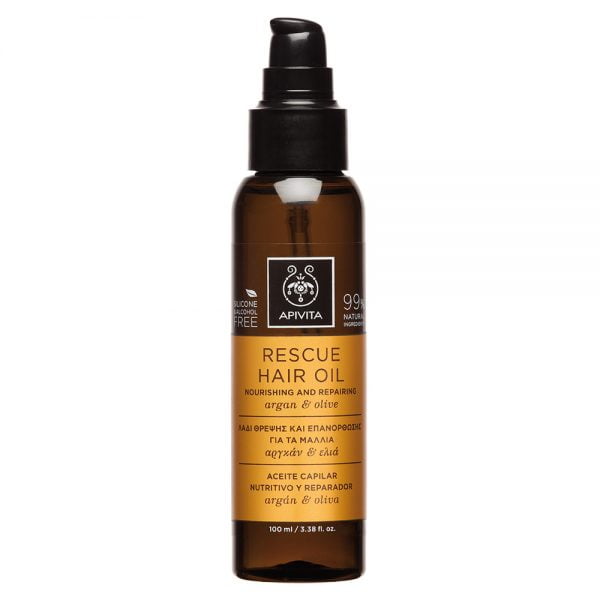 Apivita Rescue Nourish & Repair Hair Oil Argan & Olive 100ml