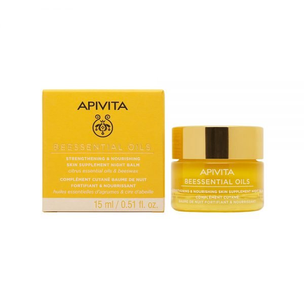 Apivita Beessential Oils Strengthening & Nourishing Skin Supplement Night Balm 15ml
