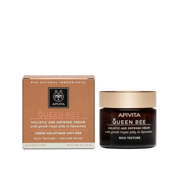 Apivita Queen Bee Holistic Age Defense Cream Rich Texture 50ml