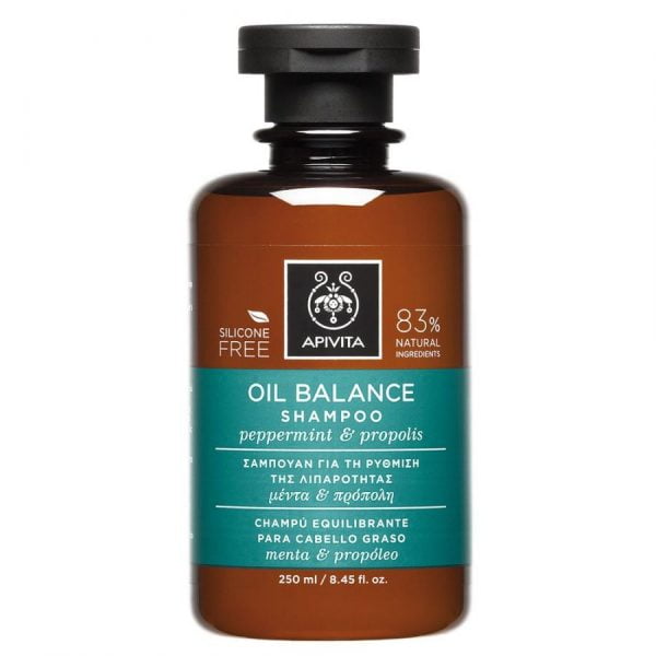 Apivita Oily Hair Oil Balance Shampoo Peppermint & Propolis 250ml