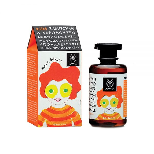 Apivita Kids Care Gentle Kids Hair & Body Wash Tangerine & Honey 250ml
