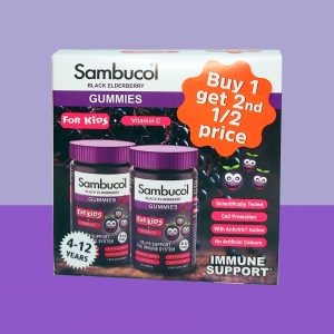 Sambucol Black Elderberry Gummies For Kids + Vitamin C 30 Gummies Buy 1 Get 2nd 1/2 Price