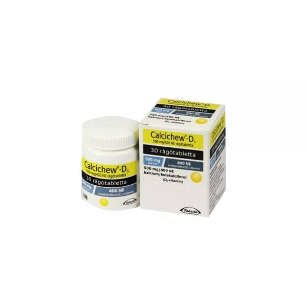 Calcichew-D3 Calcium 500mg Vitamin D3 400iu 60 Chewable Tablets