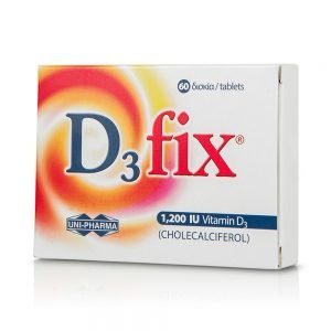 UniPharma D3 Fix Vitamin D3 1200iu 60 Tablets