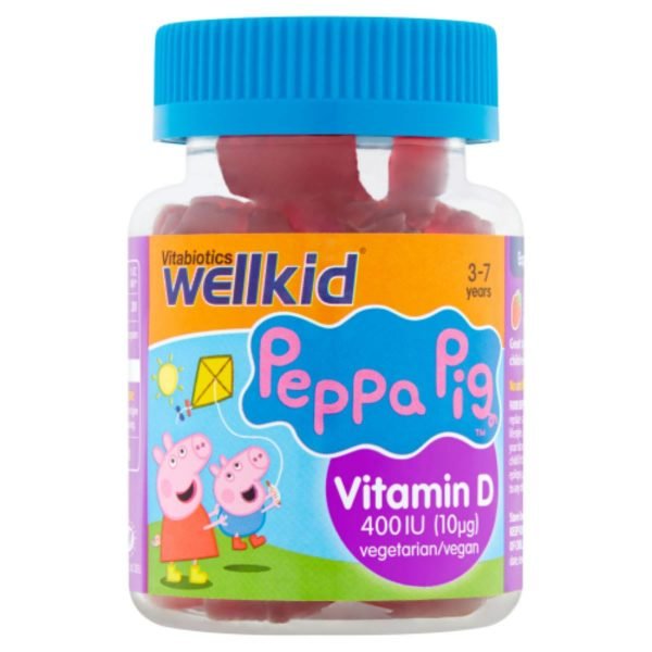 Vitabiotics Wellkid Peppa Pig Vitamin D 400IU (10μg) Vegan 3-7 Years 30 Soft Jellies