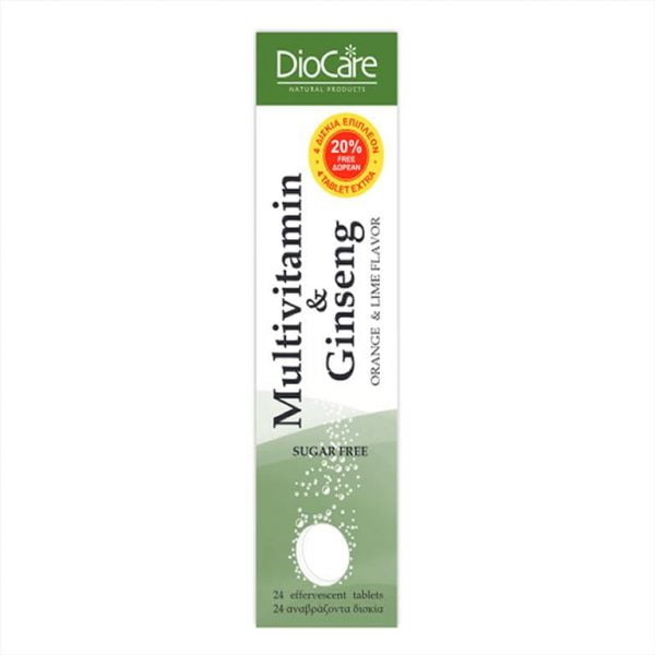 DioCare Multivitamin & Ginseng Sugar Free 24 Effervescent Tablets