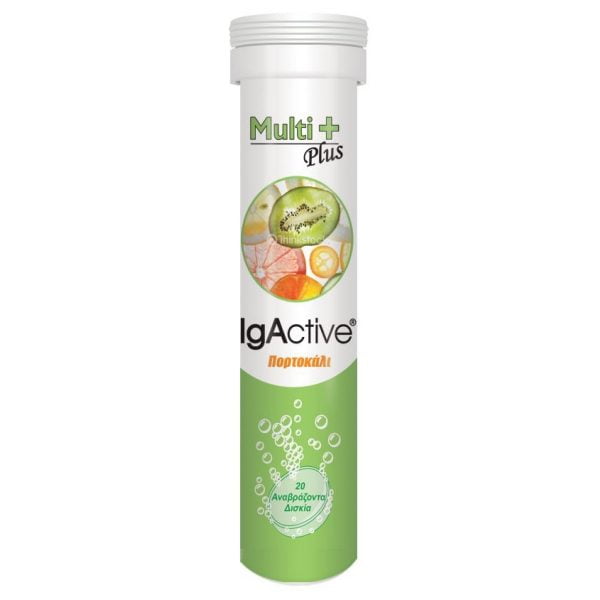 IgActive Multi+ Plus Multivitamins Orange Flavour 20 Effervescent Tablets