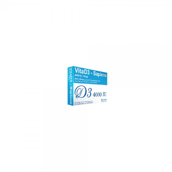 Sapiens Vitamin D3 4000iu/100μg 30 Soft Capsules