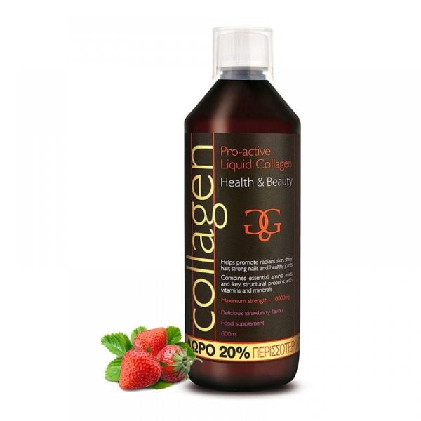 Collagen Pro-Active Liquid Collagen Health & Beauty 600ml Strawberry
