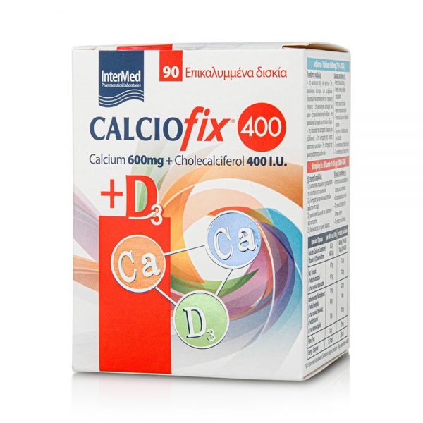 Intermed CalcioFix400 Calcium 600mg + Vitamin D3 400iu 90 Tablets