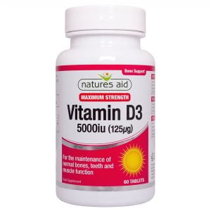 Natures Aid Vitamin D3 5000iu 125μg 60 Tablets