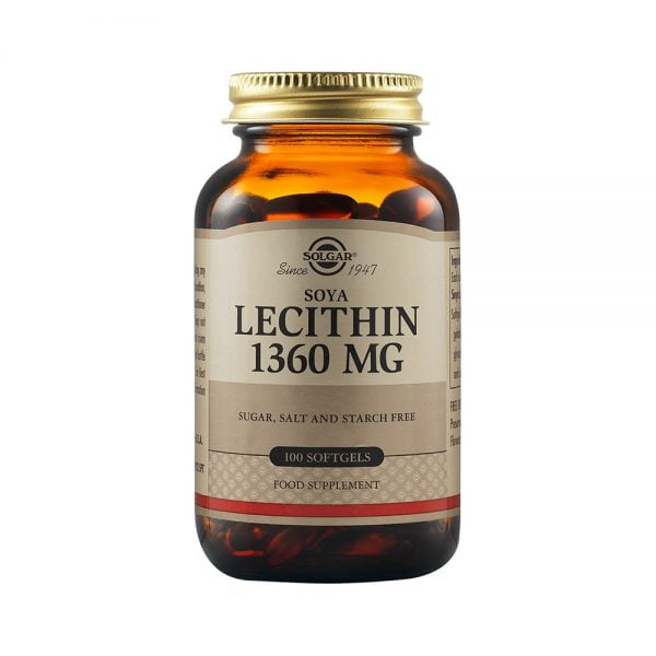 Solgar Lecithin 1360mg 100 Softgels