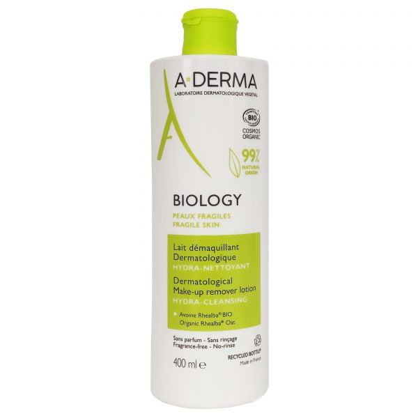 A-Derma Biology Hydra-Cleansing Dermatological Make-Up Remover Lotion 400ml
