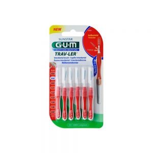 GUM Trav-ler Interdental Brush Antibacterial Protection (1314) 0.8mm 6Pcs