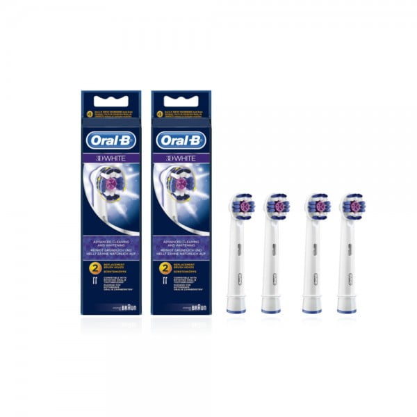 Oral-B 3D White Replacement Toothbrush Heads 4Pcs