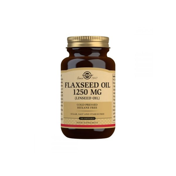 Solgar Flaxseed Oil 1250mg Linseed Oil 100 Softgels