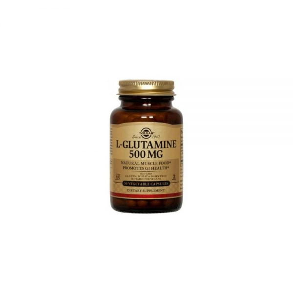 Solgar L-Glutamine 500mg Free Form 50 Vegetable Capsules