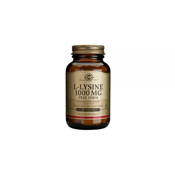 Solgar L-Lysine 1000mg Free Form 50 Tablets