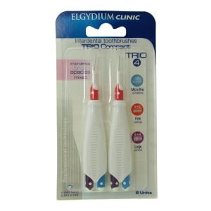 Elgydium Clinic Trio Compact Interdental Brushes For Large Spaces 1.9mm & 3/4mm & 4/6mm 2Pcs