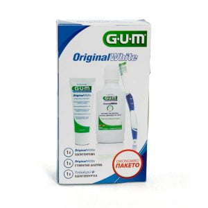 GUM 1 Toothpaste Original White 75ml & 1 Mouthwash Original White 300ml & 1 Technique+ Toothbrush