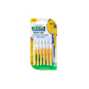 GUM Trav-ler Interdental Brush Antibacterial Protection (1514) 1.3mm 6Pcs