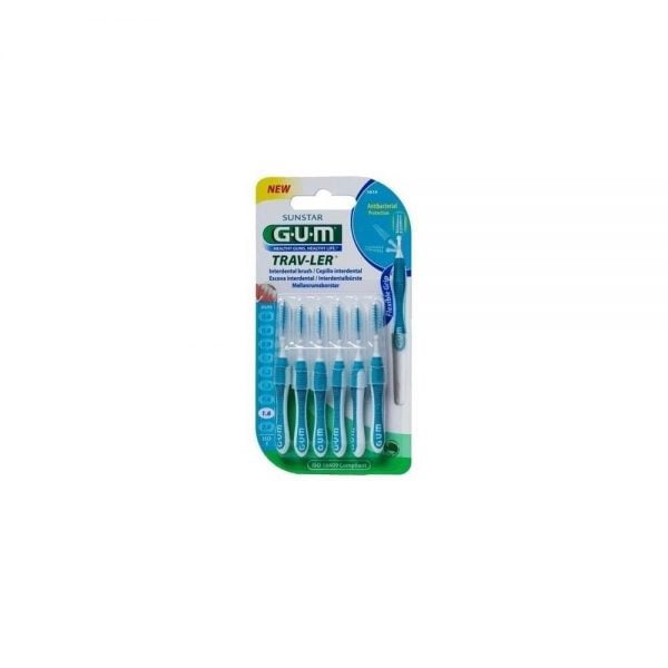 GUM Trav-ler Interdental Brush Antibacterial Protection (1614) 1.6mm 6Pcs