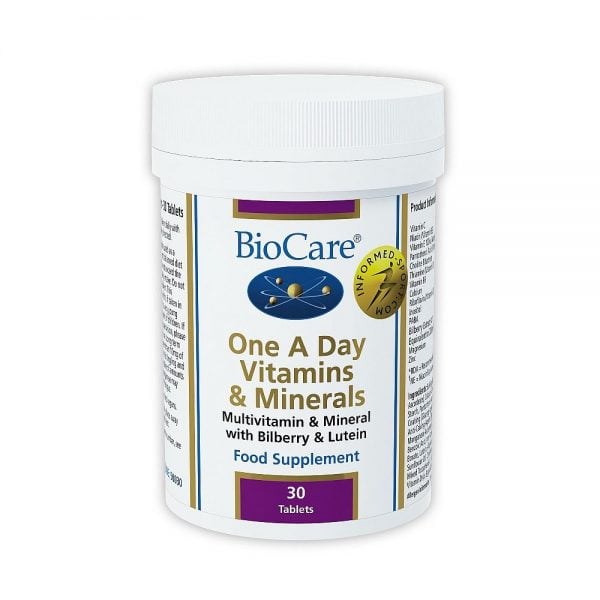 BioCare One A Day Vitamins & Minerals 30 Tablets