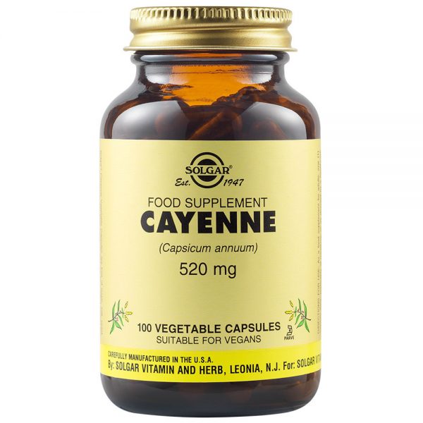 Solgar Cayenne 520mg 100 Vegetable Capsules