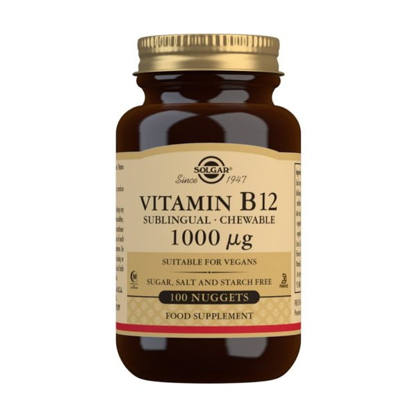 Solgar Vitamin B12 1000μg Sublingual - Chewable 100 Nuggets