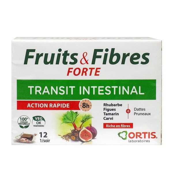 Ortis Fruits & Fibres Forte Intestinal Transit Rapid Action 12 Cubes