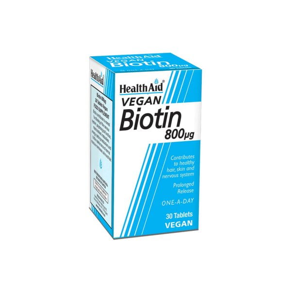 Health Aid Biotin 800μg 30 Vegan Tablets