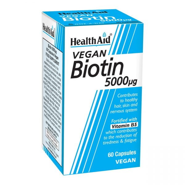 Health Aid Biotin 5000μg 60 Vegan Capsules