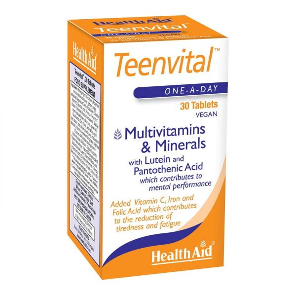 Health Aid Teenvital Multivitamins & Minerals 30 Vegan Tablets