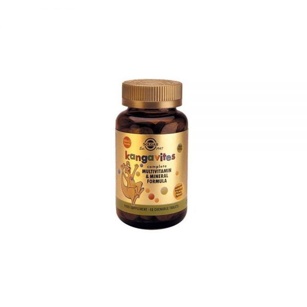 Solgar Kangavites Complete Multivitamin & Mineral Formula Natural Tropical Punch Flavour 60 Chewable Tablets