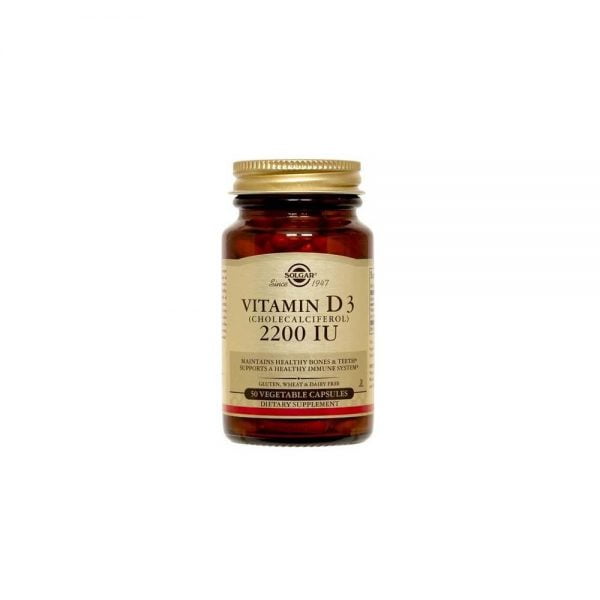 Solgar Vitamin D3 2200IU (55μg) 50 Vegetable Capsules