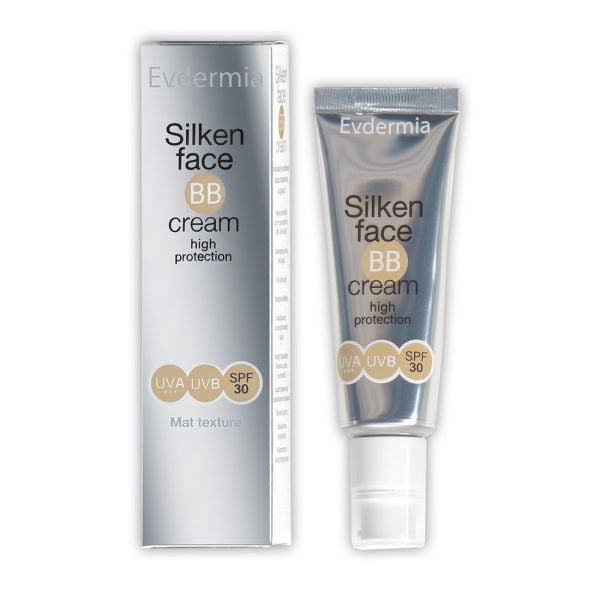 Evdermia Silken Face BB Cream High Protection UVA UVB SPF30 Mat Texture 50ml