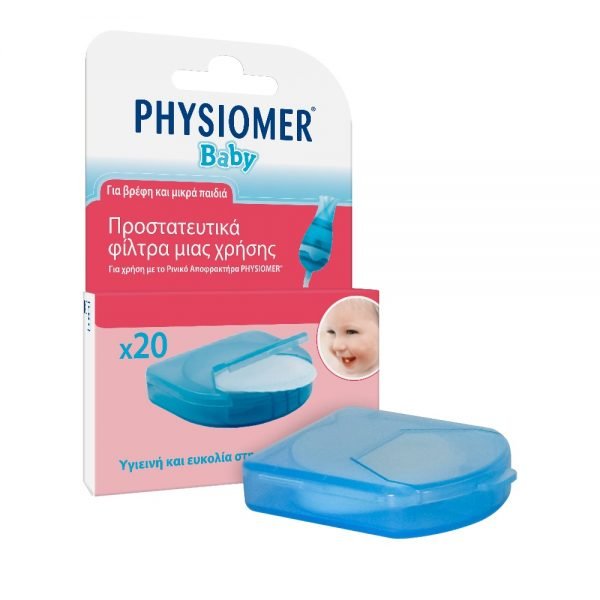 Physiomer Baby Protective Single Use Filters For Nasal Aspirator 20Pcs