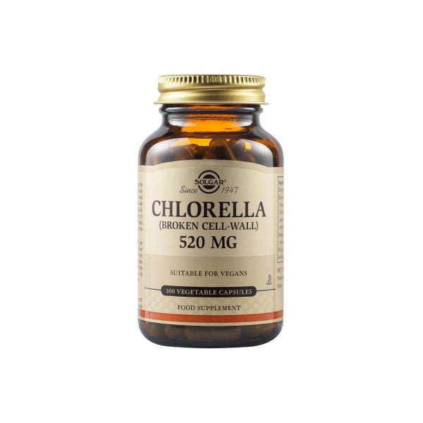 Solgar Chlorella (Broken Cell Wall) 520mg 100 Vegetable Capsules
